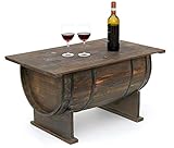 DanDiBo Couchtisch als halbiertes Weinfass Tisch aus Holz...